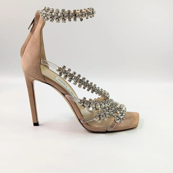Jimmy Choo Women's Josefine 100 Crystal Heel Sandal Size 36 MSRP $2,195 **READ** - Picture 2 of 12